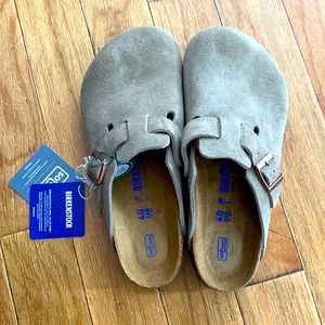 SOLD: Birkenstock Boston Soft Footbed | Suede Taupe | Size 40 | Women’s Size 9